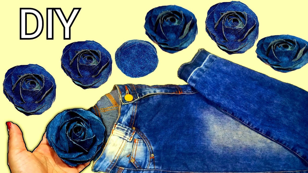  🌹 A flor  jeans mais  linda que você vai fazer 🌸 