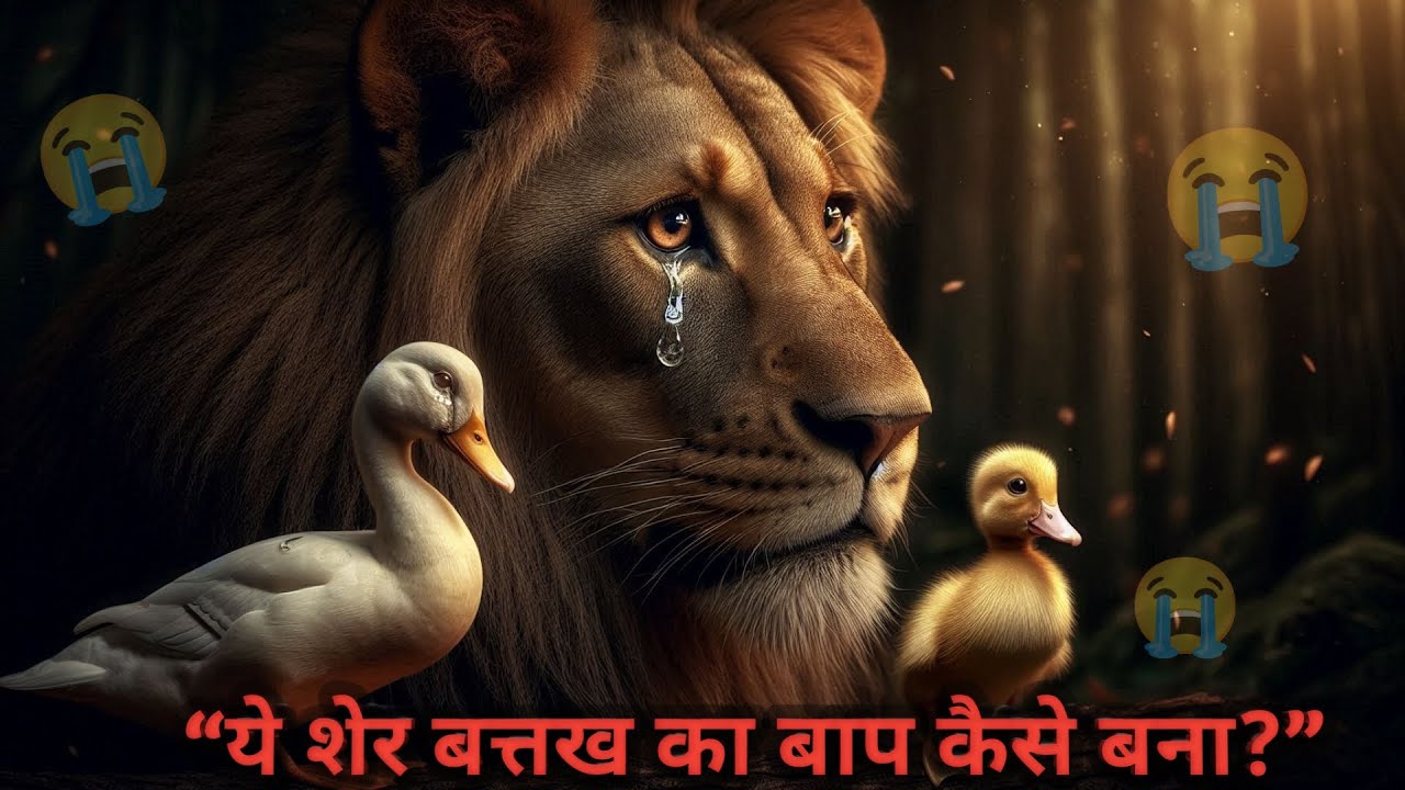 शेर बना बत्तख के बच्चे का बाप 😭 | Lion Saved Duck Baby | Emotional Jungle Story 