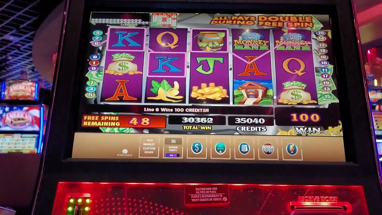 Monkey in the Bank 60+ Spins MAX BET $2 60 Spins Bonus - Windcreek Wetumpka HUGE WIN