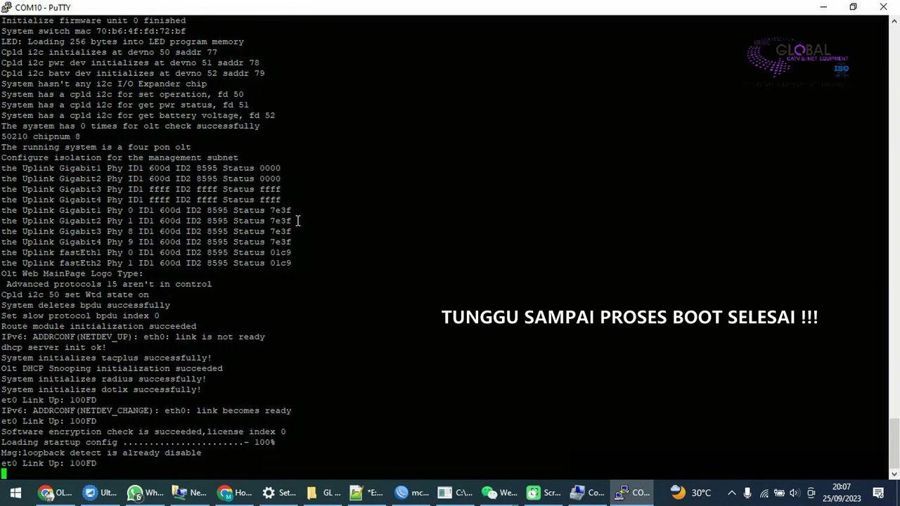 MENGATASI GAGAL BOOTING PADA OLT GPON DAN EPON GLOBAL/VSOL
