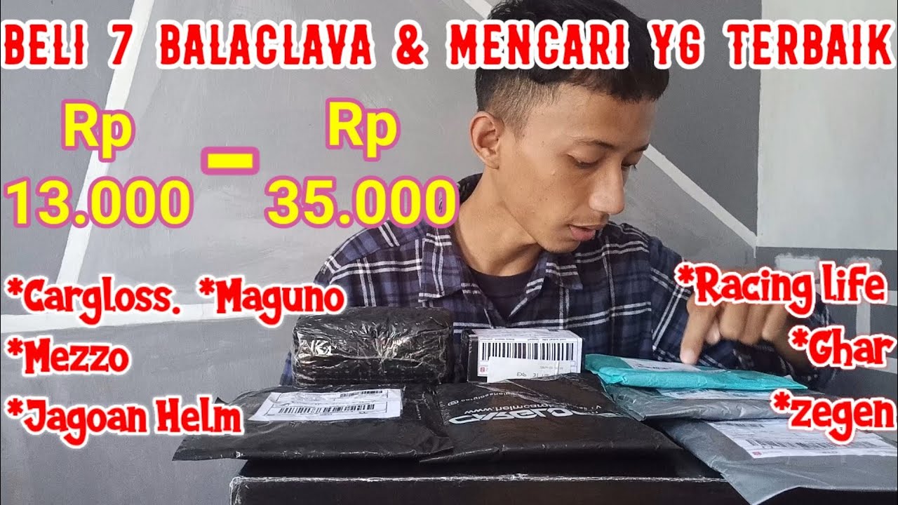 Beli 7 balaclava mencri yg terbaik Mezzo Maguno Cargloss jagoan helm racing life