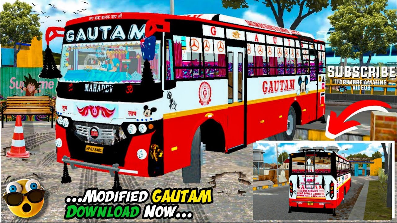 GAUTAM TRAVELS BUS MODIFIED LIVERY FOR BUSSID 😍