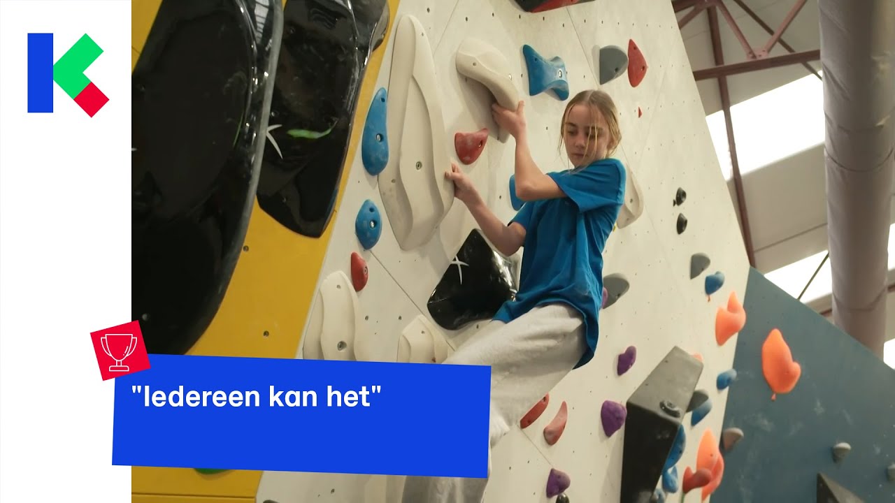 Spiderman in 't echt? Steeds meer jongens en meisjes boulderen