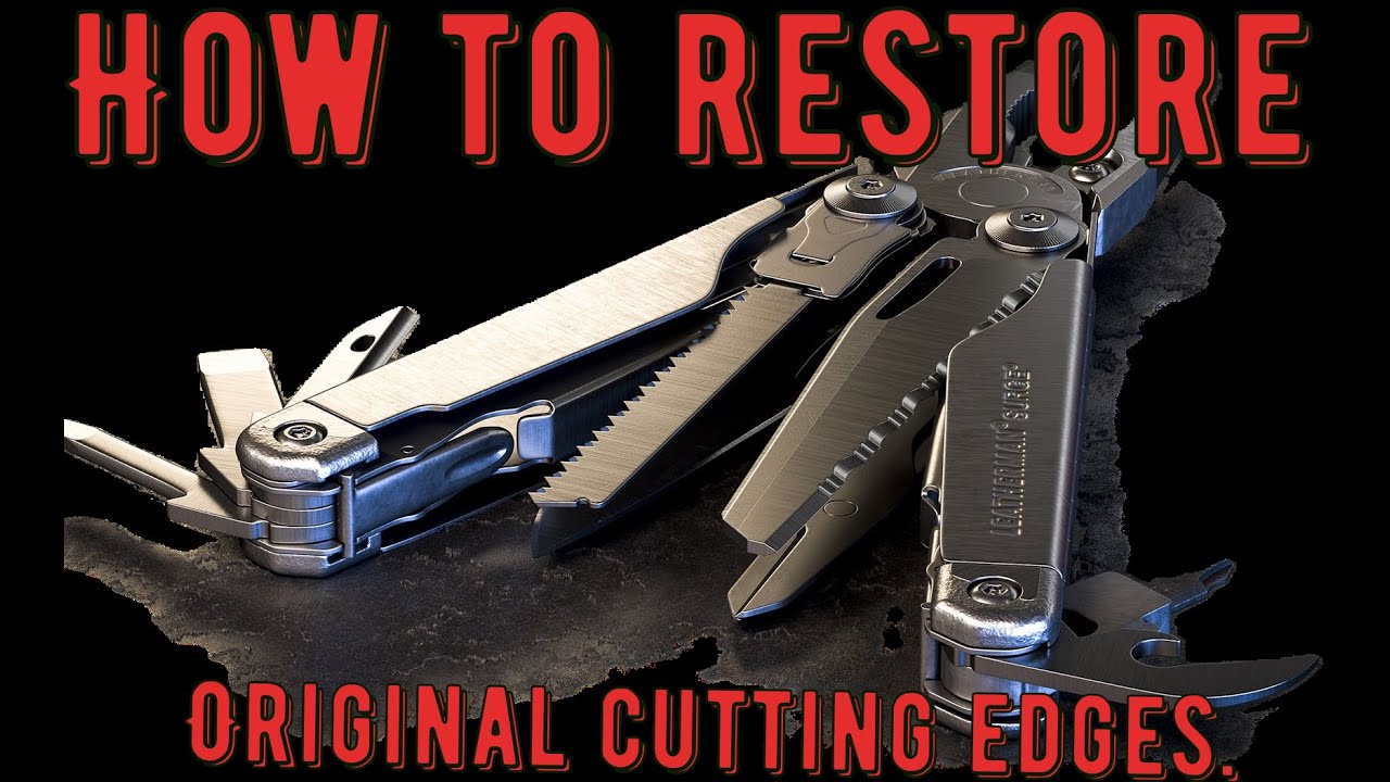 Как заточить многофункциональный инструмент Leatherman Surge.