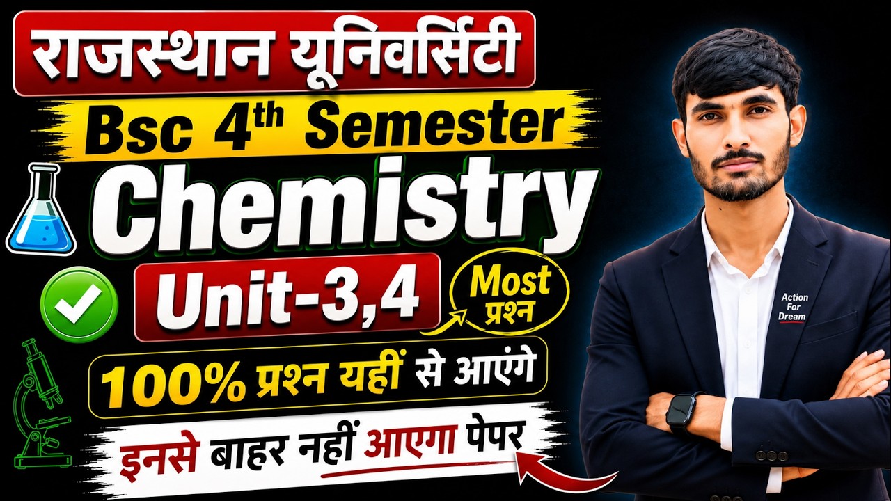 Bsc 4th semester chemistry important questions rajasthan university 2026 bsc 4th semester chemistry