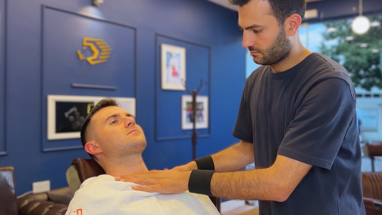 ULTIMATE BARBER SERVICE Modern Turkish Style ASMR (Haircut, Wet Shave, Massage) RELAXING💈