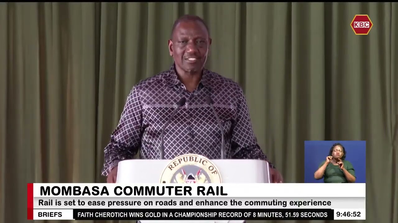 Mombasa commuter rail officially commissioned by President Ruto