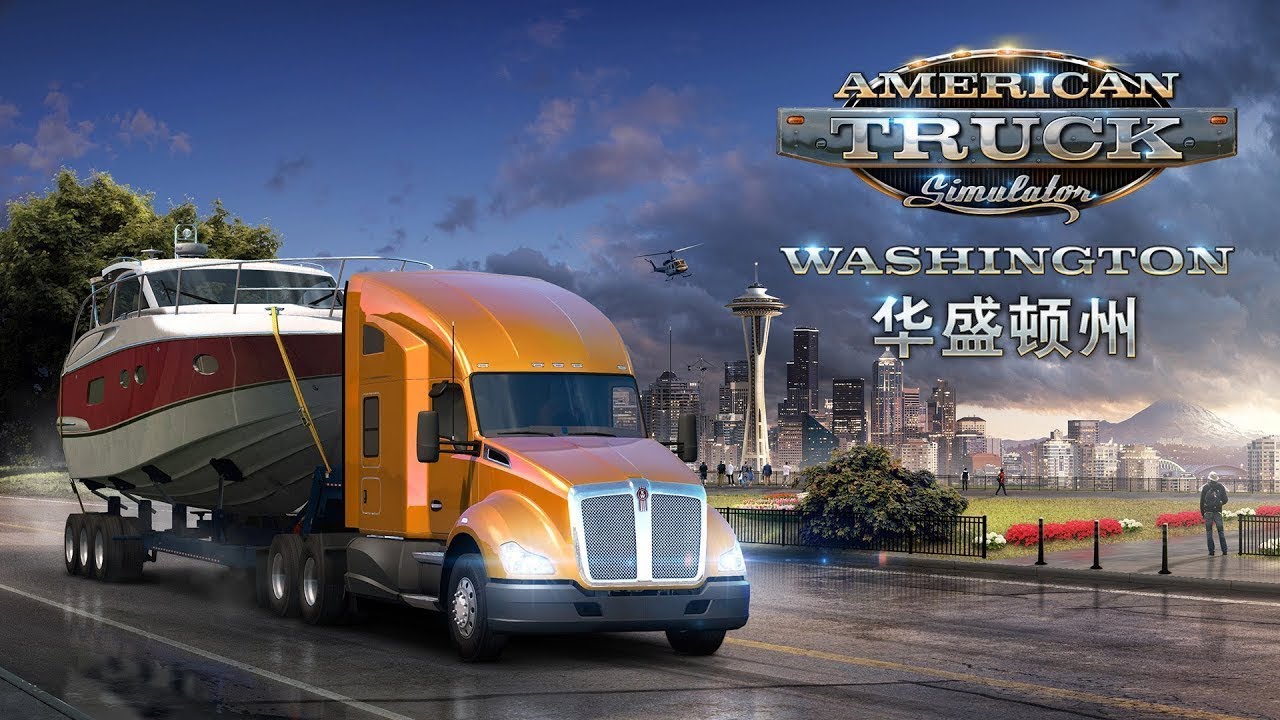 [4K] ATS Washington Gameplay - Portland to Everett [No Commentary]