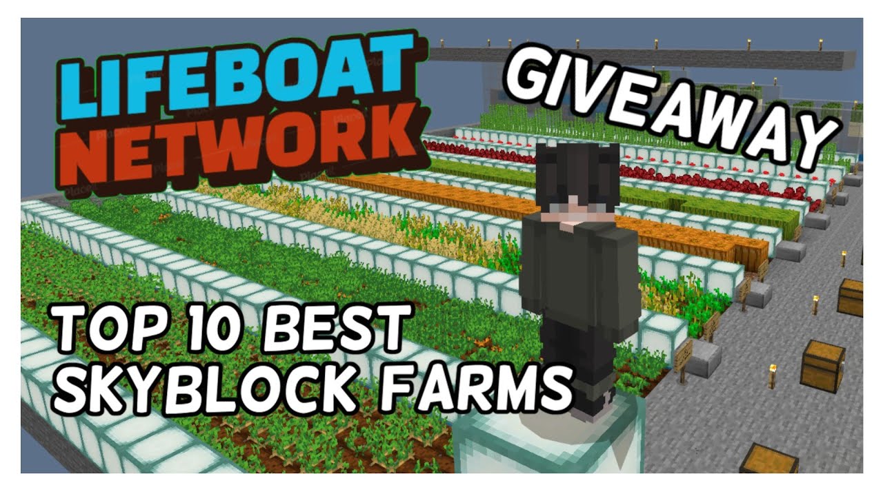 Top 10 Farms on Skyblock | Minecraft Bedrock | Lifeboat Network
