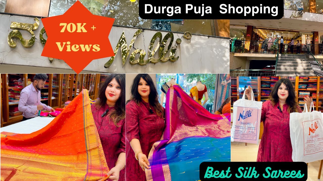 Durga Puja Shopping | NALLI Silks Latest Saree Collection with Price | Kanchipuram Silk | 75K+ views