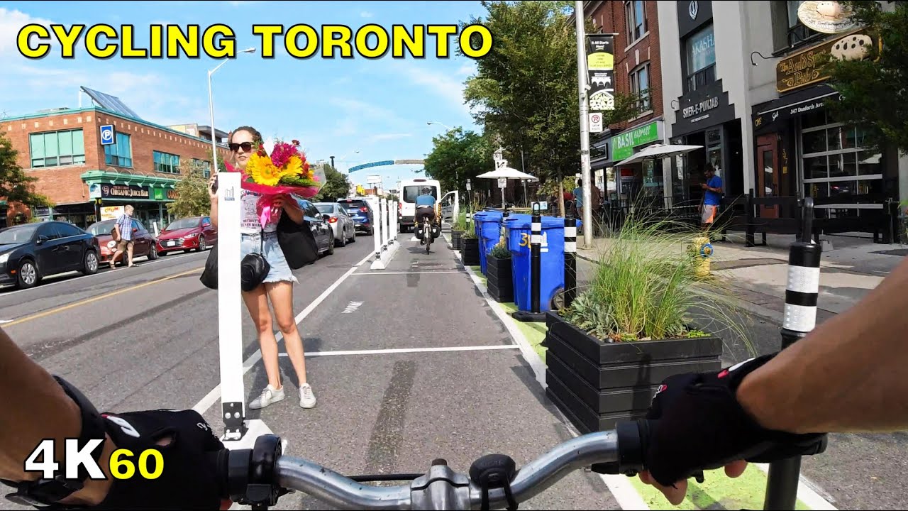 Cycling all of the new Danforth Avenue Bike Lanes in Toronto [4K]