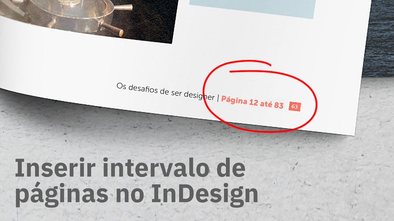 Inserir o intervalo de páginas de um capítulo no InDesign