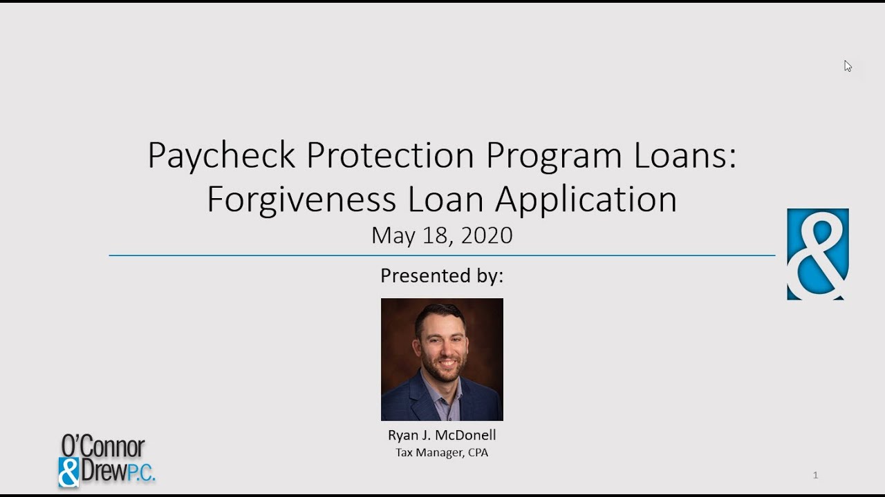 Paycheck Protection Program Loans: Forgiveness Loan Application