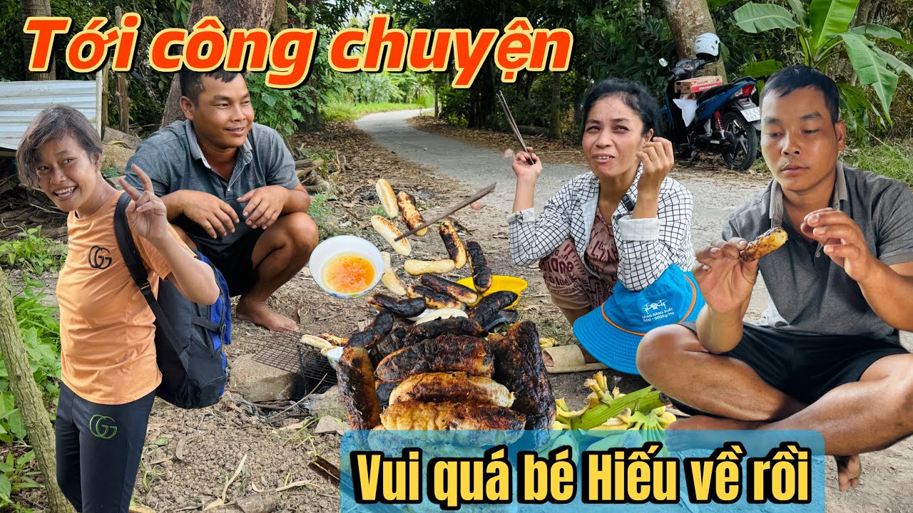 Bất ngờ U40 về nhà và phát hiện điều này,đành nướng chuối ăn luôn #u30 