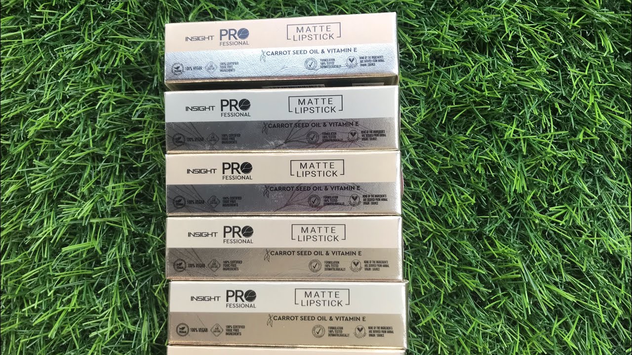 INSIGHT PROFESSIONAL MATTE LIPSTICK SWATCHES 