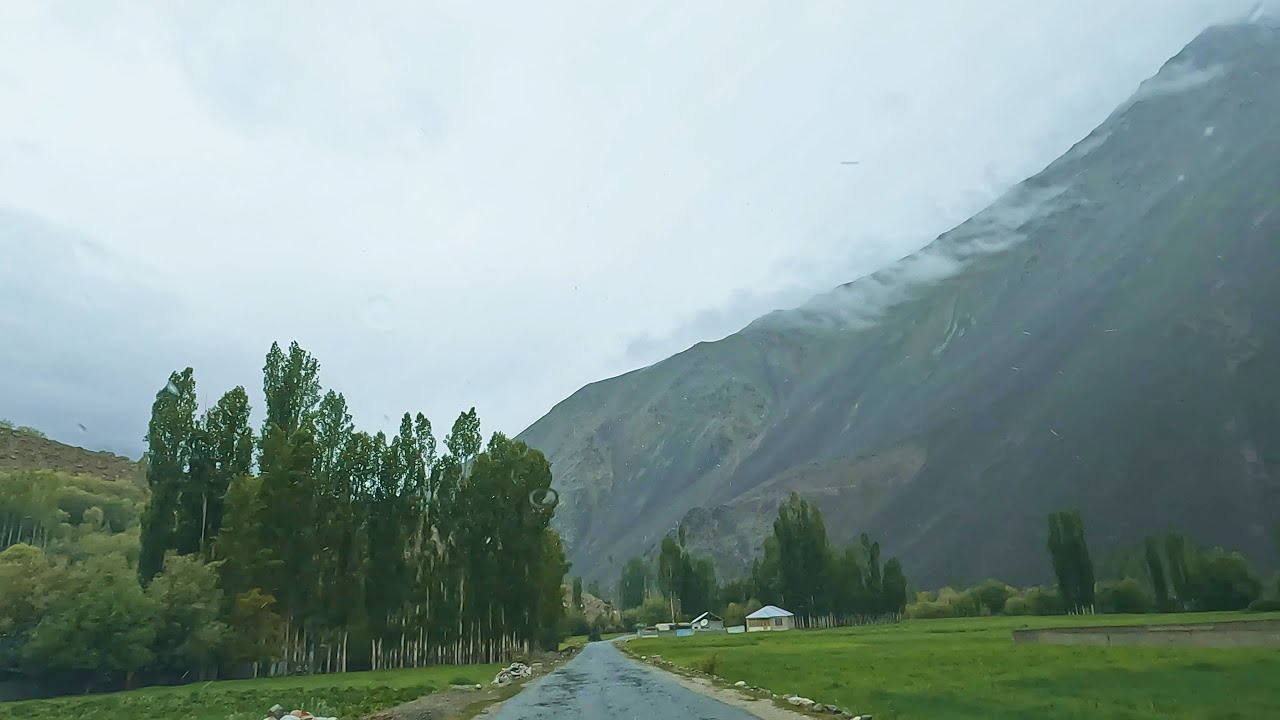 Scenic Relaxation Pakistan [4K] Driving Tour in Rain Roads of Gilgit