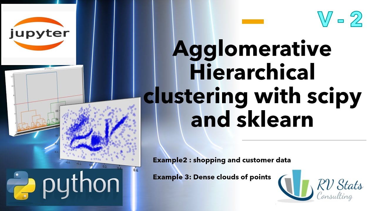 V-2: Hierarchical clustering with Python: sklearn, scipy | data analysis | Unsupervised | Discovery