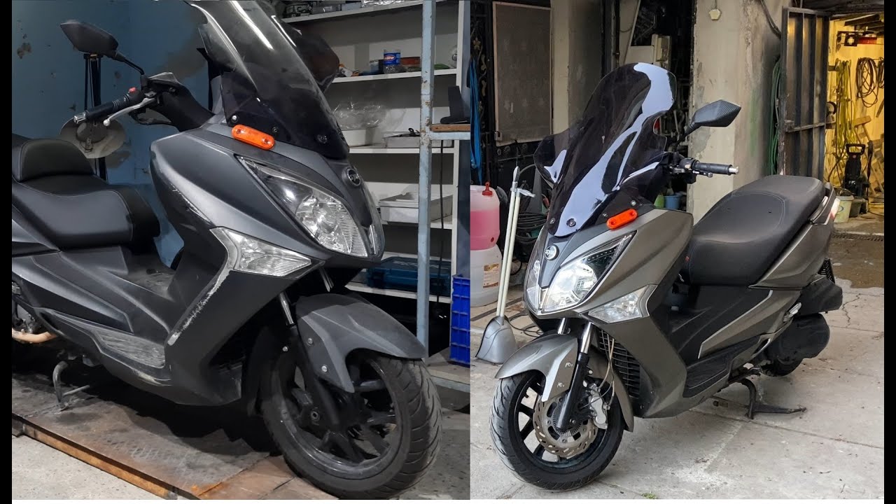 Sym Joymax 250i 2016 - Temizlik boyası, kaporta ve egzoz sökümü, lamba değişimi ve diğerleri