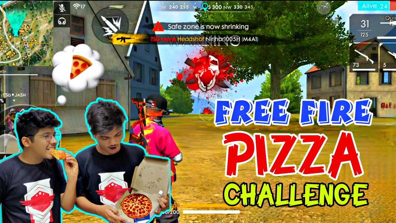 Free Fire Rank Match || PIZZA CHALLENGE || Duo Vs Squad 18 KILLS - TWO-SIDE GAMERS