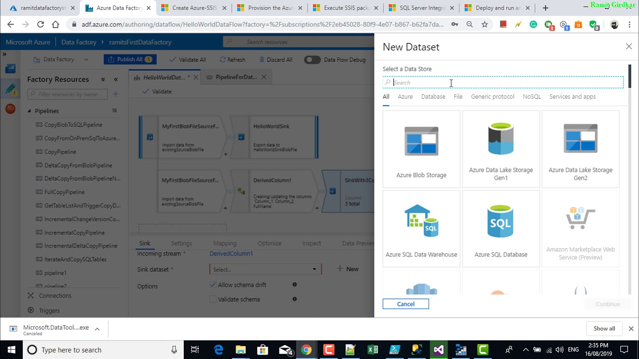 ADF - Dervied Column Transformation in DataFlow- Azure Data Factory
