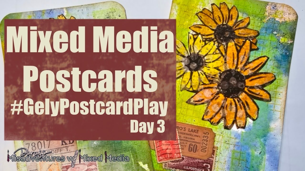 #Gelypostcardplay July 3 Daisies Postcard