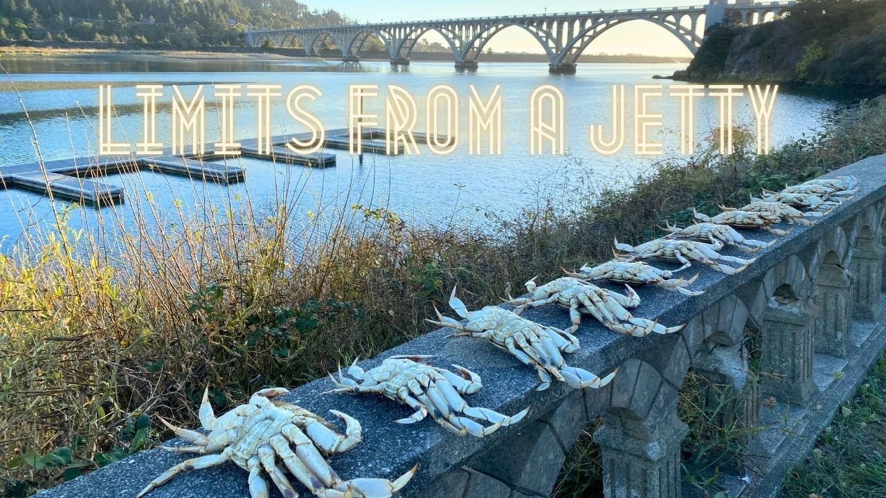 Crab Fishing and Getting Limits of Dungeness Crab at Gold Beach Oregon on the Jetty
