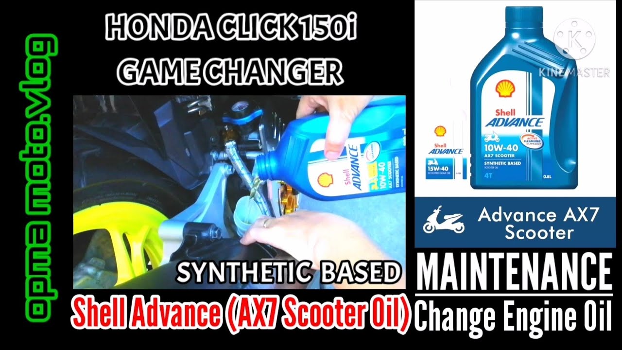 Change Engine Oil | Maintenance | Synthetic Based Oil | AX7 Scooter | Honda Click  / Vario 150i