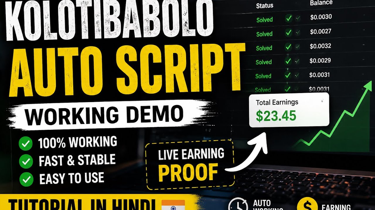 Kolotibablo Auto Captcha Earning | Daily Earning 4-5 usd 