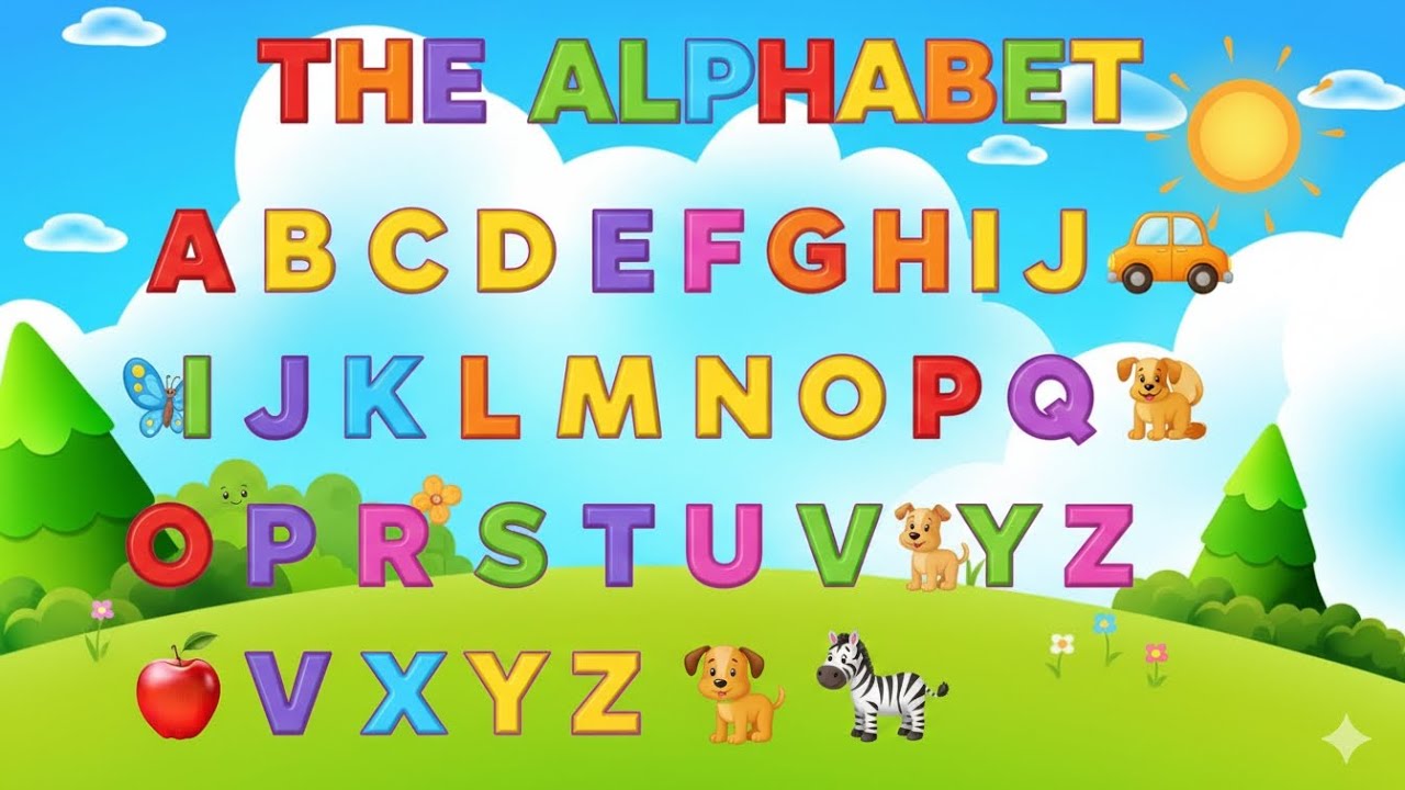 Abcd cartoon learning primary school reshem    abcd a for apple abcd teri yadon ke chadar music abcd