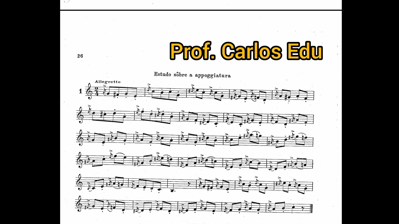 Método Amadeu Russo Saxofone Estudo sobre Appoggiatura n° 1