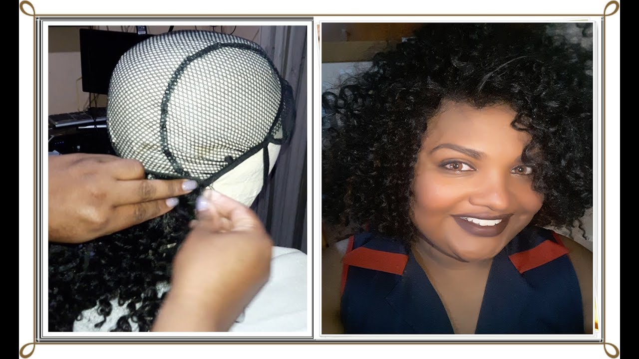 FAZENDO WIG/PERUCA CACHEADA CURTA C/ CABELO ORGÂNICO JÁ USADO