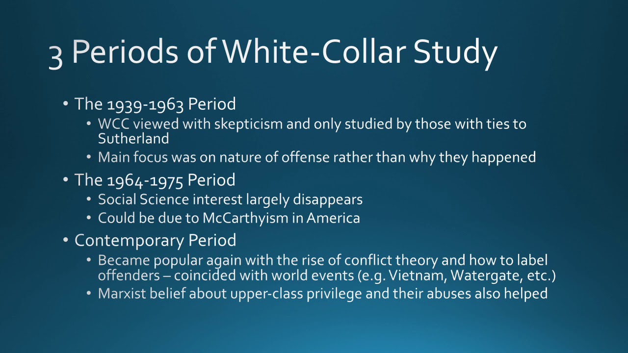 White Collar Crime Intro