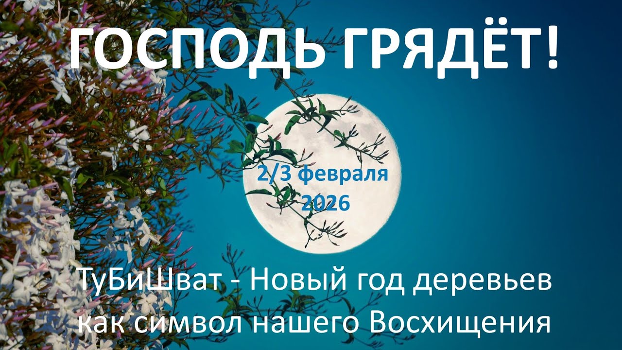 ТуБиШват - новый год деревьев как символ возможного Восхищения. Полнолуние 2/3 февраля 2026 года.