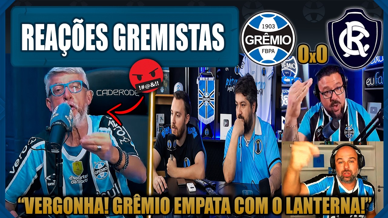 REA&Ccedil;&Otilde;ES GREMISTAS - GR&Ecirc;MIO 0x0 REMO - EMPATE FRUSTRANTE - VAMOS RIR DO GR&Ecirc;MIO!