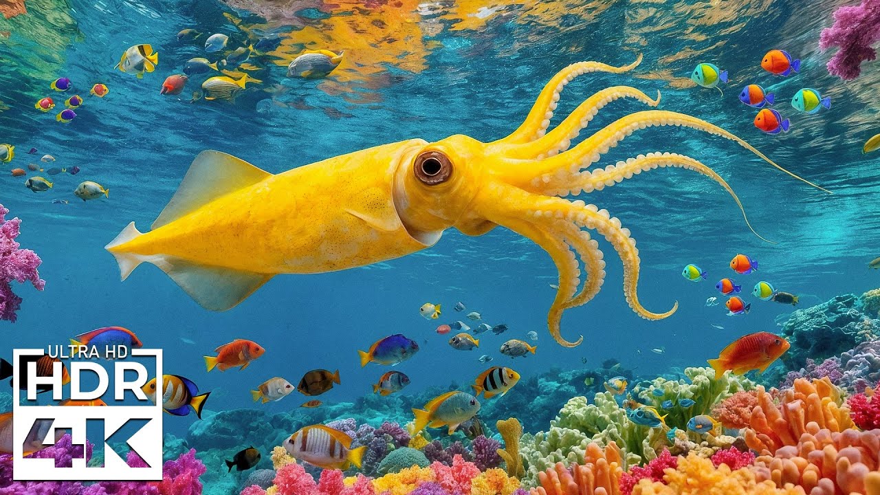 Лучший аквариум в формате 4K 🐠 3 часа наблюдения за прекрасными коралловыми рифовыми рыбками для сн