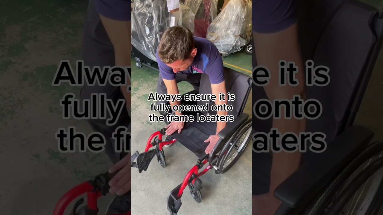 Wheelchair Tips: Opening a folding wheelchair correctly.
