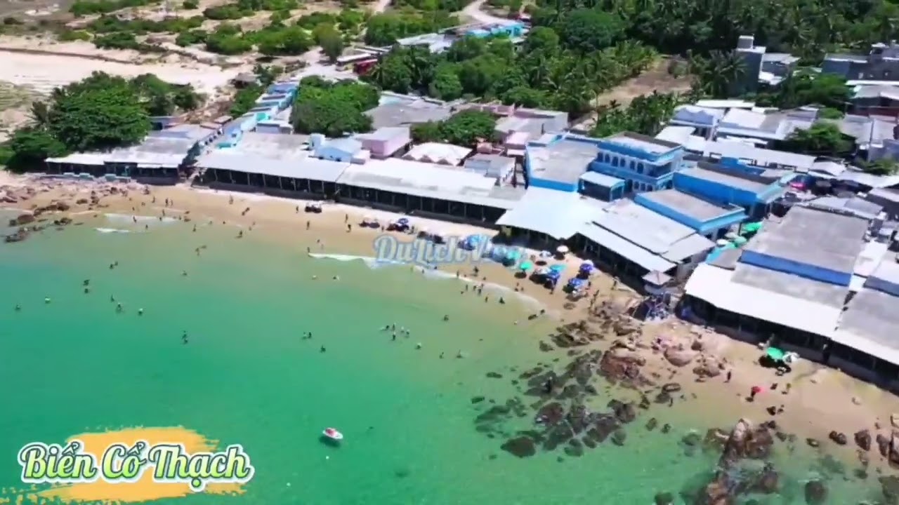 Biển Cổ Thạch những ng&agrave;y h&egrave; view từ flycam