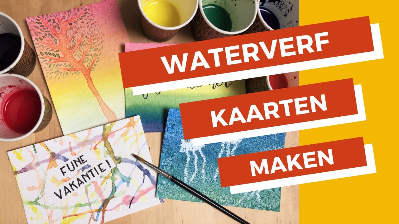 Waterverf kaarten maken | Zomerse kaarten zelf maken | DIY schilderen met aquarelverf