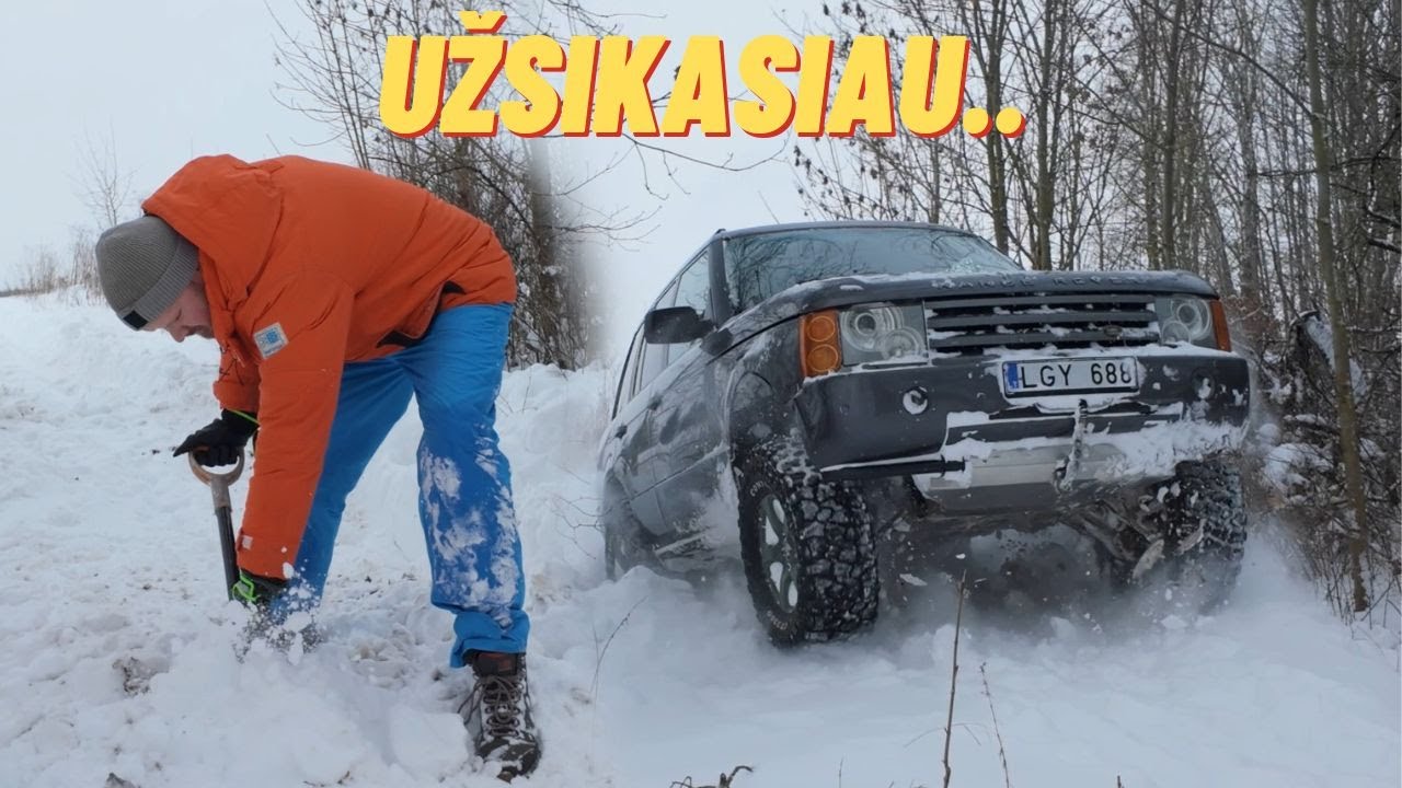 Kibom, strigom, kasėm - Laužėm sniego pusnis su Range Rover L322 td6