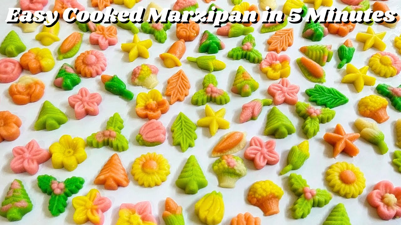 Easy Cooked Marzipan Recipe in 5 Minutes | Eggless Marzipan with Icing Sugar | Christmas Sweets
