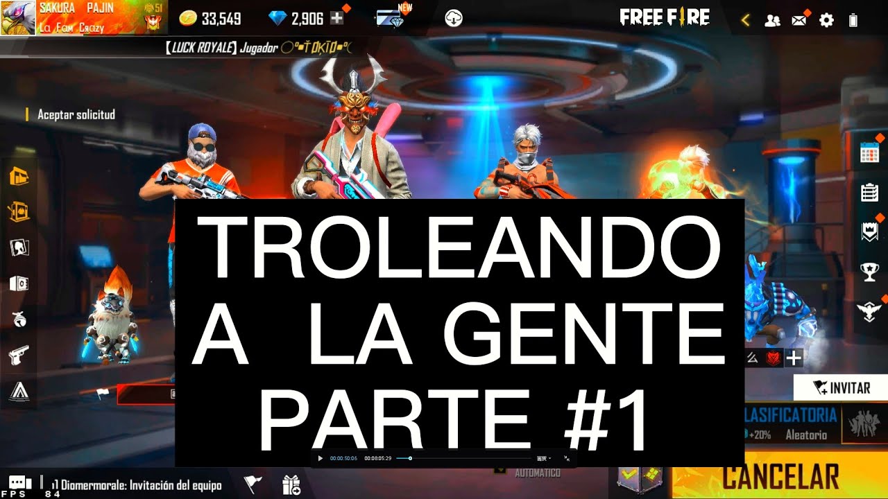 TROLEANDO A LA GENTE 😏 EN EL  MUNDO DEL FREEFIRE