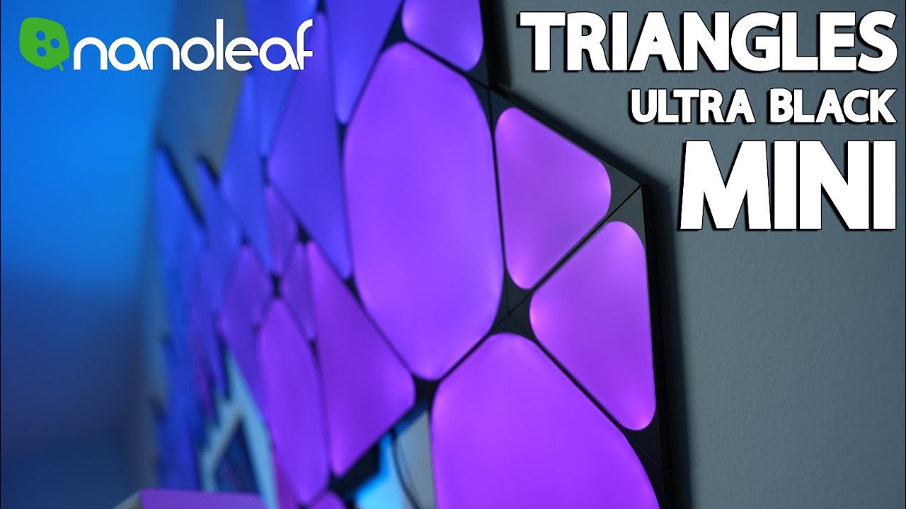 NanoLeaf Setup Upgrade - ULTRA BLACK MINI TRIANGLES