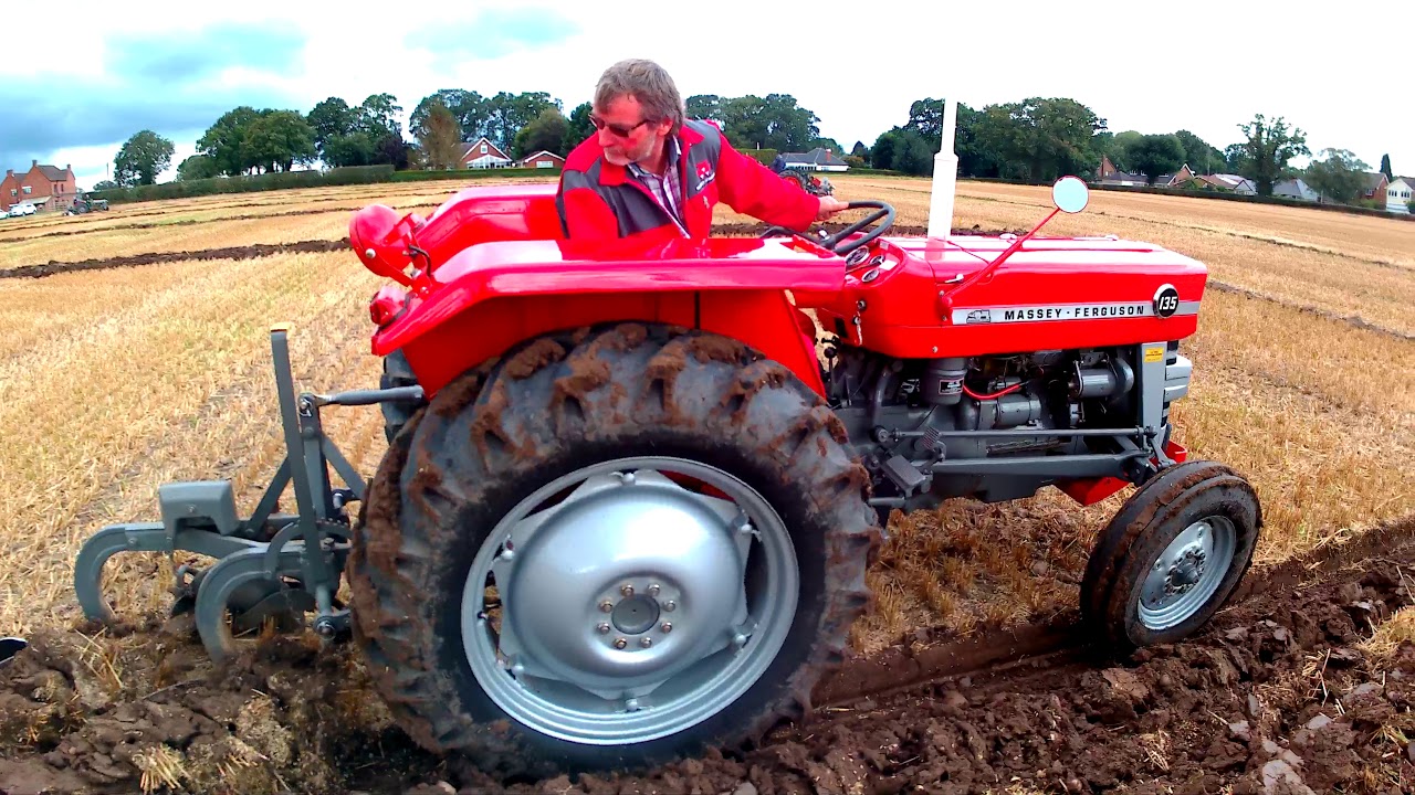 1966 Massey Ferguson 135 2.5 Litre 3-Cyl Diesel Tractor (46HP) With Plough