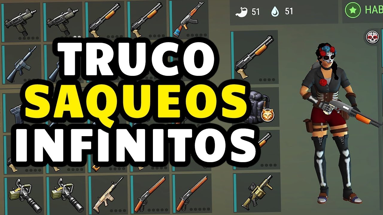 CONSIGUE MUCHAS ARMAS DE FUEGO CON SAQUEOS INFINITOS | LAST DAY ON EARTH