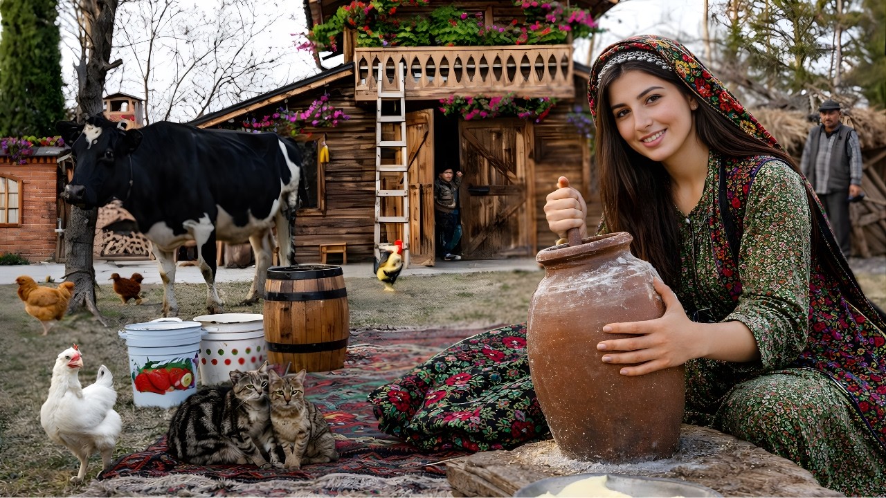A Day in Village Life | Homemade Butter
