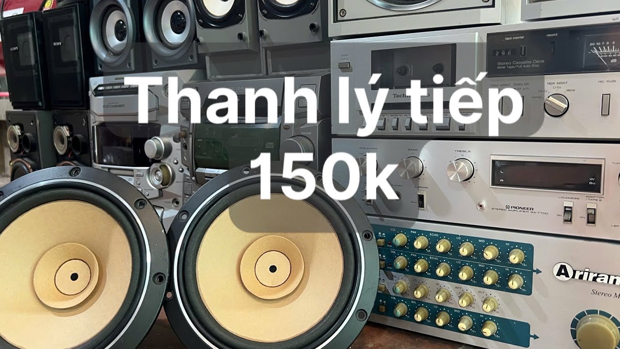Thanh lý tiếp 150k | 15 cặp loa fostex | | 30 âm ly | | Tape tunner | | lọc tiếng |