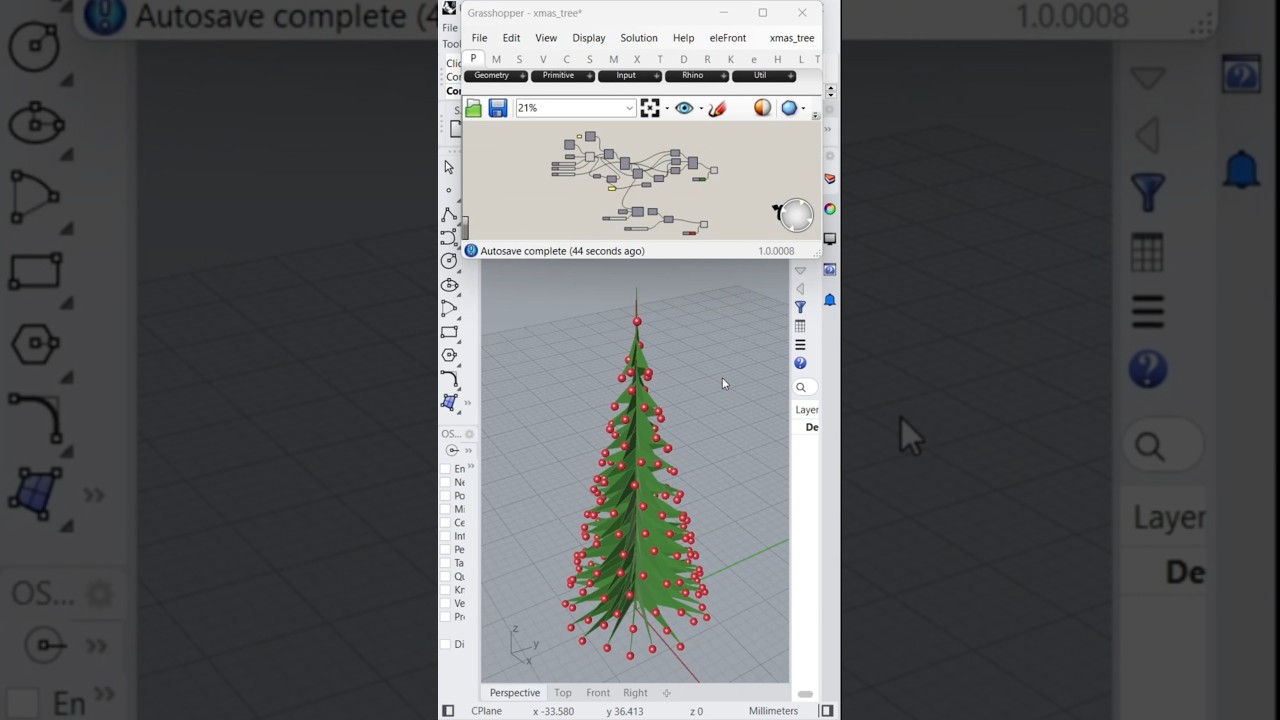 #Parametric #Christmas Tree with #Grasshopper3d #rhino3d #visualprogramming