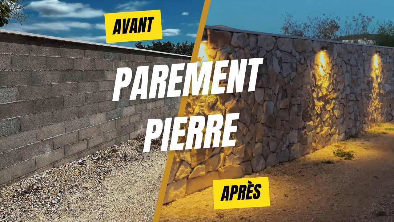 PAREMENT PIERRE NATURELLE SUR UN MUR DE 75M2 !!!!!!!!!!!!