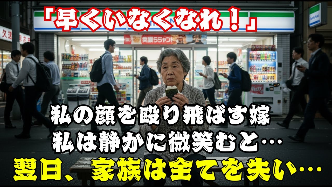 暴力嫁に頬を殴られた私。怒鳴りもせず「ニコッ」と笑って家を出た理由。その意味を知った翌日、息子夫婦は地獄を見た。【60代以上の方へ】.