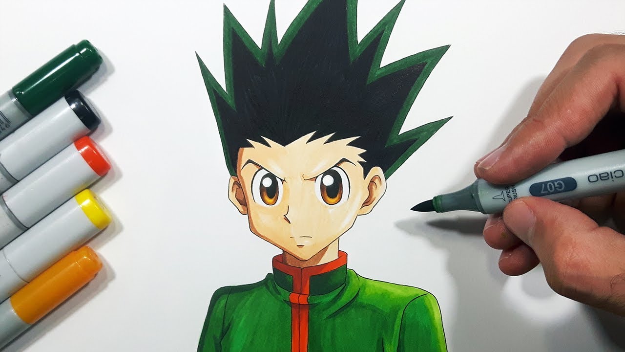Tutorial: How To Draw Gon Freecs from Hunter X Hunter - Step By Step!